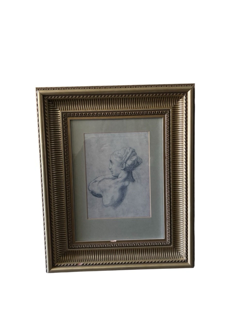 Renaissance
Raphael artist "Head of a women "
Framed charcoal drawing print